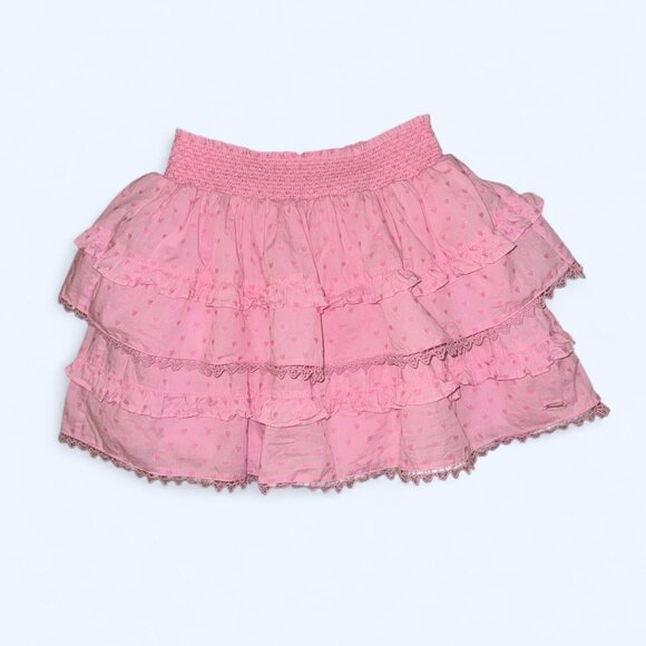 LoveShackFancy Other - American Girl LoveShackFancy Pink Girls Rosy Ruffle Billie Skirt Sz Medium 10-12